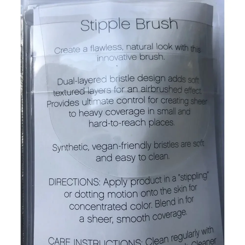 Elf Makeup Brushes Black Fan Stipple Powder Synthetic Vegan Friendly Lot of Four